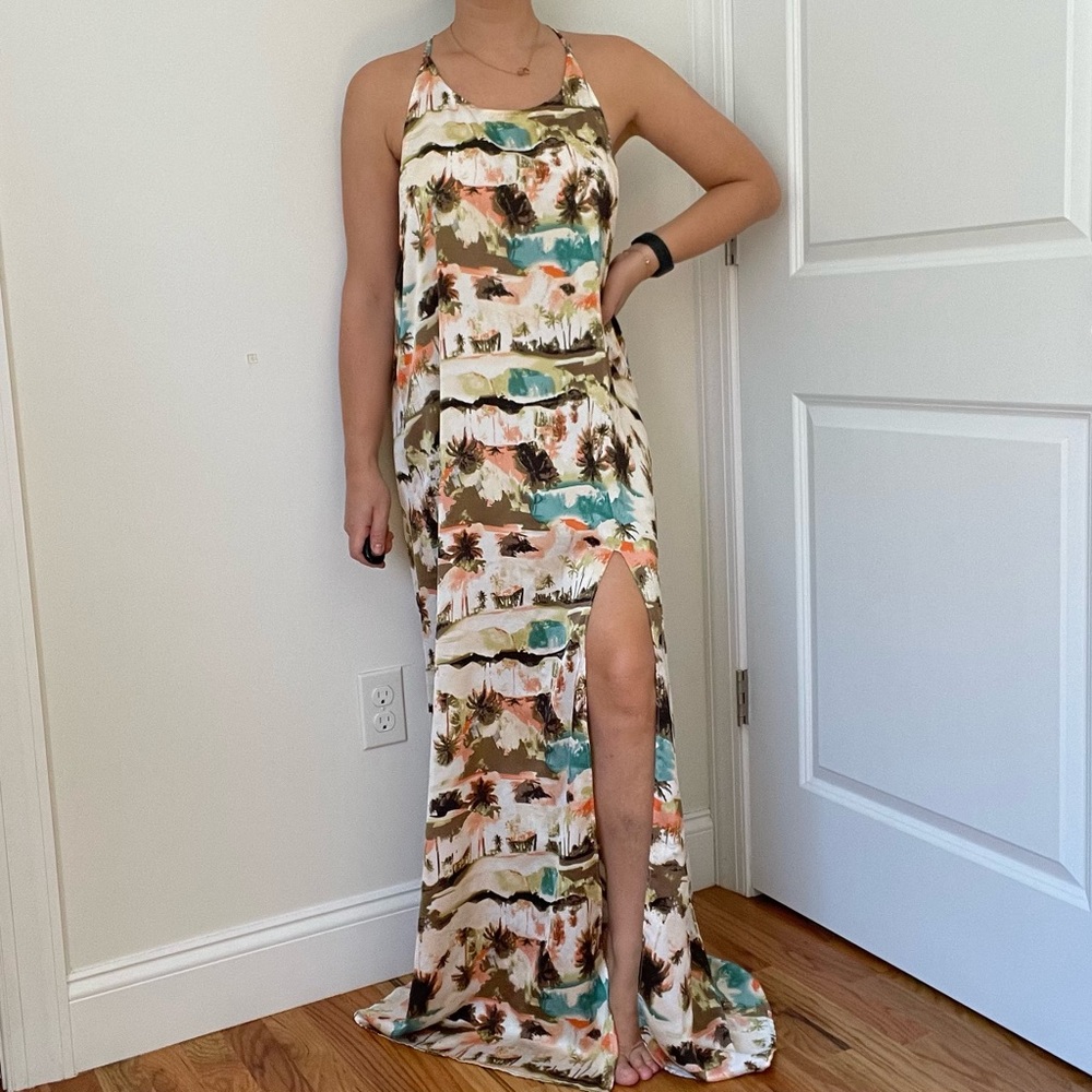 Printed Super Maxi Beach Dress